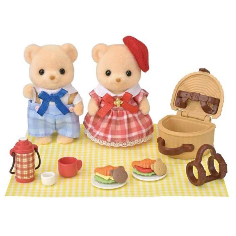 Sylvanian Families Biscuit Bear Siblings Picnic